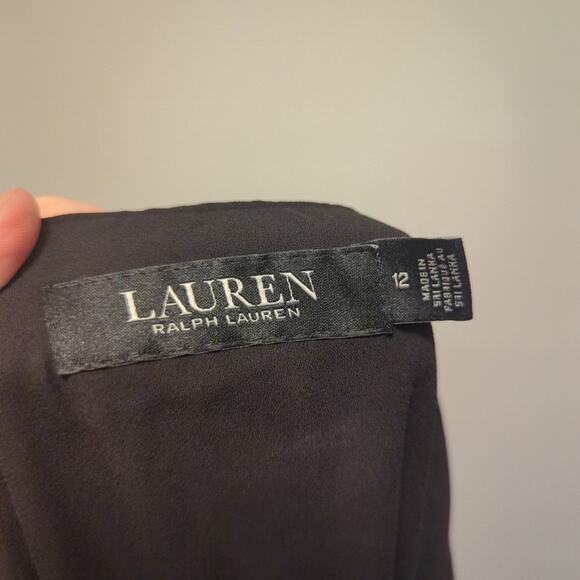 NWT LAUREN RALPH LAUREN BLACK RED MIDI SKIRT SIZE 12 - Picture 5 of 6